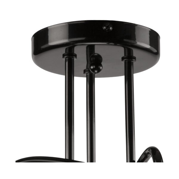 Lubinis šviestuvas juodos spalvos be lempų gaubtu 36x36 cm Camilla – LAMKUR-image-2