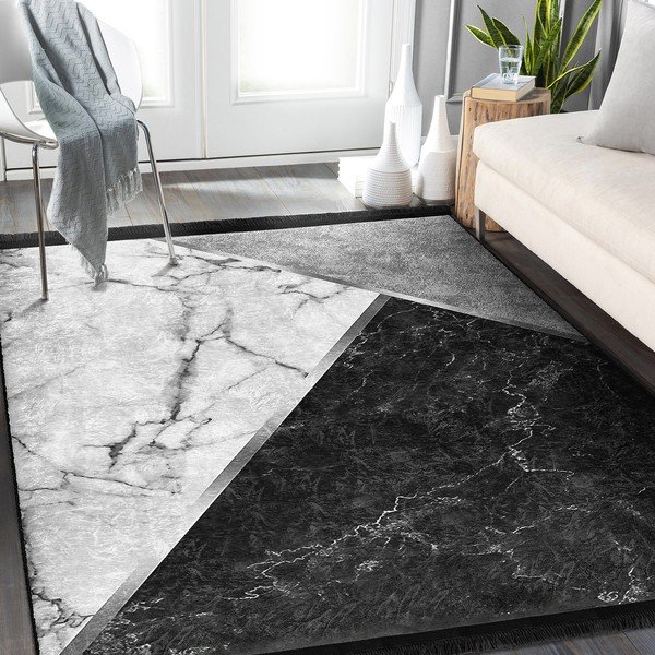 Baltai juodas kilimas 80x150 cm - Mila Home-image-4