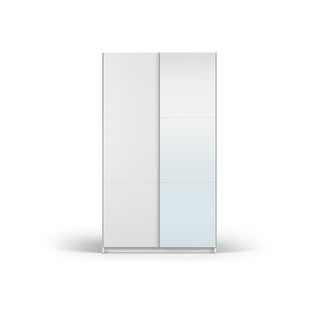 Balta spinta su veidrodžiu ir stumdomomis durimis 122x215 cm Lisburn - Cosmopolitan Design