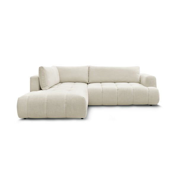 Smėlio spalvos sulankstoma/su sandėliavimo vieta kampinė sofa (su kairiuoju kampu/„L“ formos) Fuji – Bobochic Paris