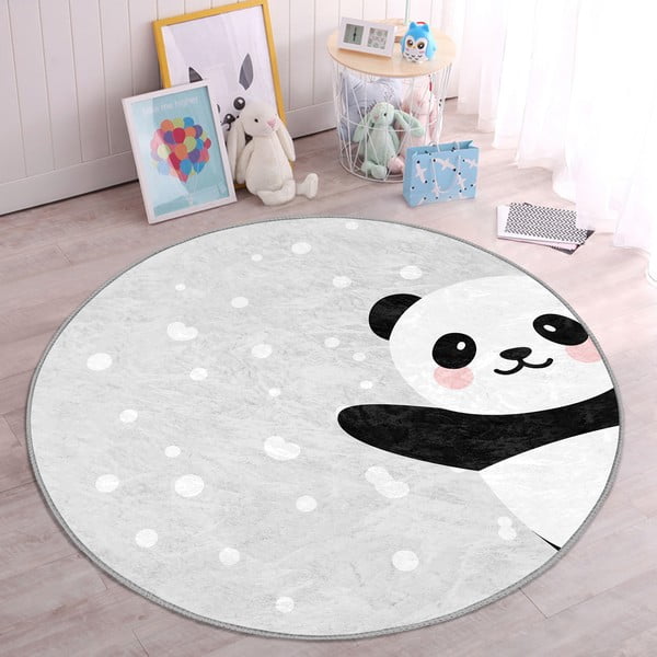 Vaikiškas kilimas šviesiai pilkos spalvos ø 120 cm Comfort – Mila Home-image-4