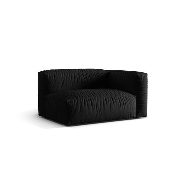 Modulinė sofos dalis juodos spalvos (su dešiniuoju kampu) Martina – Micadoni Home-image-2