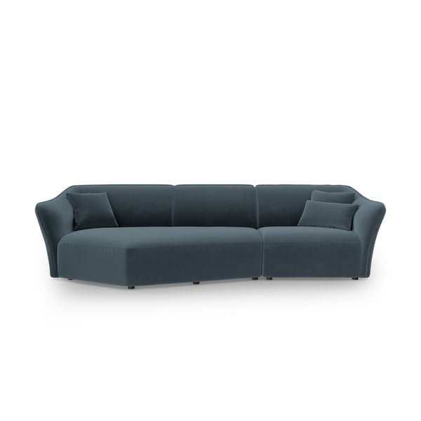 Iš velveto kampinė sofa mėlynos spalvos Tokyo – Cosmopolitan Design