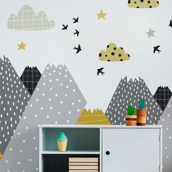 Sienų lipdukas Ambiance Giant Kid Sticker Scandinavian Mountains Henrika-image-4