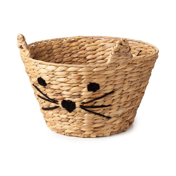 Iš vandens hiacinto vaikiškas krepšys natūralios spalvos ø 35x26 cm Cat – Compactor