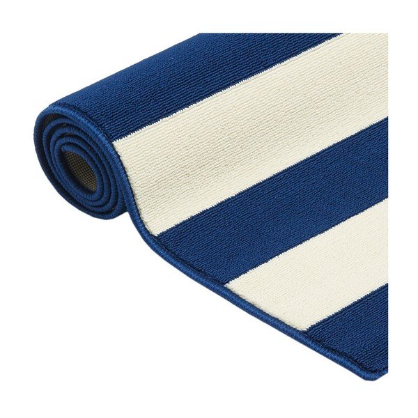 Mėlyna ir balta lauko kiliminė danga Floorita Stripes, 133 x 190 cm-image-2