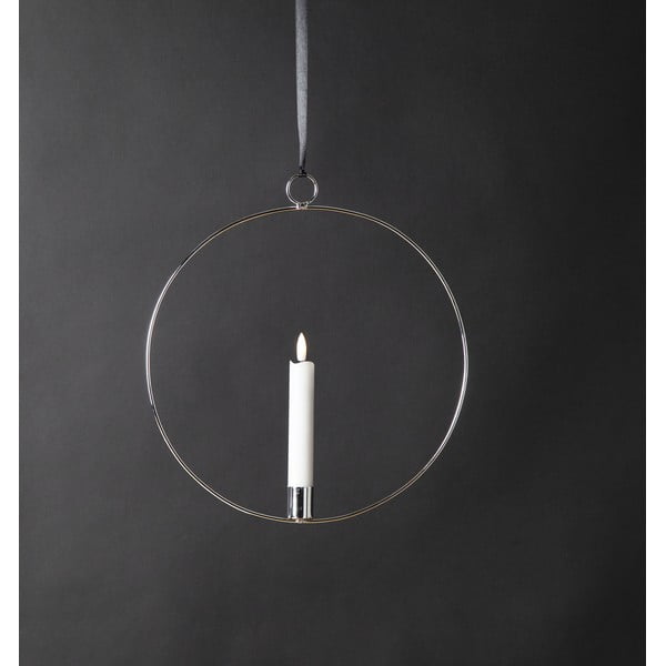 Šviečianti dekoracija sidabrinės spalvos Flamme Ring – Star Trading-image-1