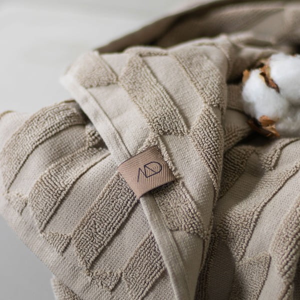 Smėlio spalvos medvilninis rankšluostis 50x95 cm Geo - Mette Ditmer Denmark-image-2