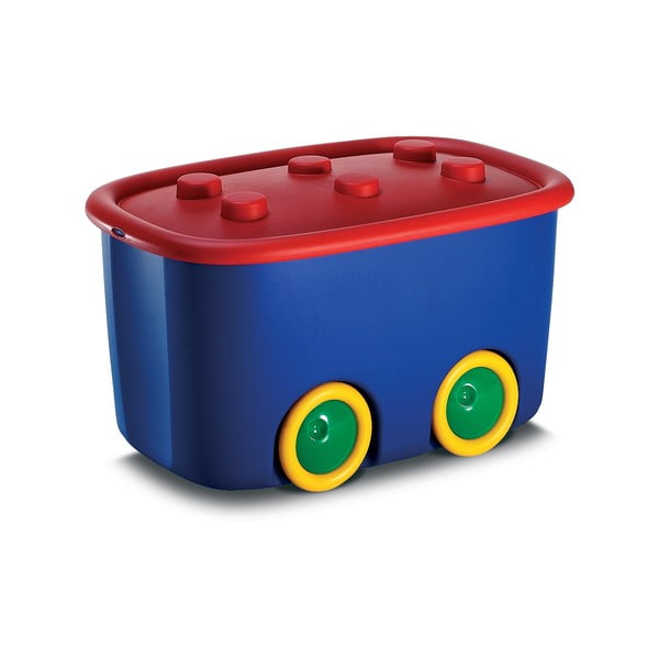 Iš plastiko vaikiška daiktadėžė mėlynos spalvos 58x39x32 cm Funny Box – KIS