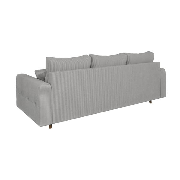 Šviesiai pilkos spalvos iš kordinio velveto sofa 210 cm Ariella – Ropez-image-2