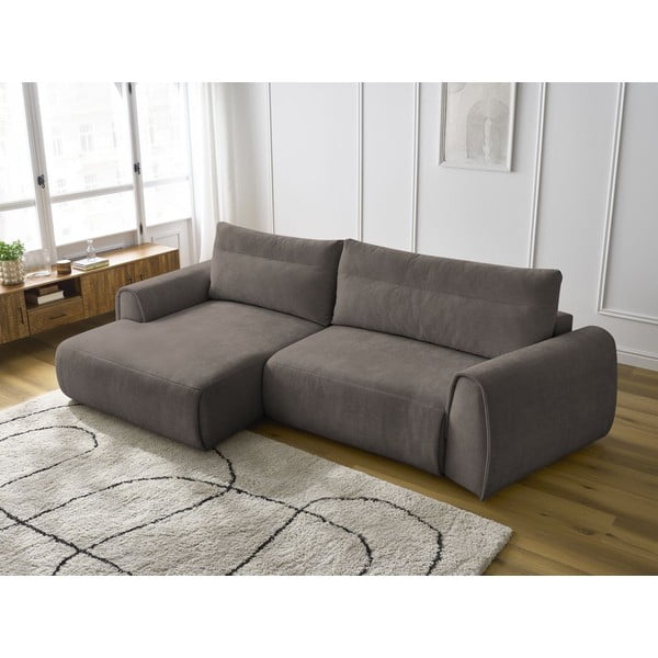 Kampinė sofa rudos spalvos Aden – Bobochic Paris-image-1