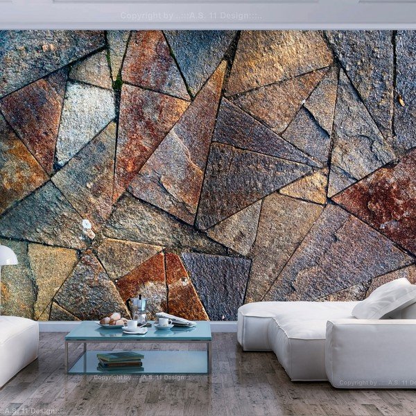 Didelio formato tapetai Artgeist Colourful Pavement Tiles, 400 x 280 cm-image-1