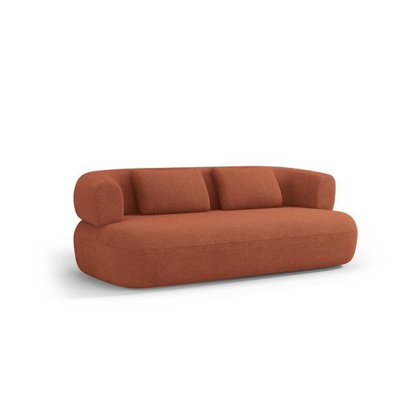 Terakotos spalvos sofa iš boucle 178 cm Jenny – Micadoni 