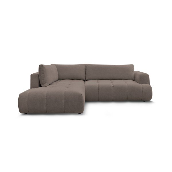 Taupe spalvos sulankstoma/su sandėliavimo vieta kampinė sofa (su kairiuoju kampu/„L“ formos) Fuji – Bobochic Paris