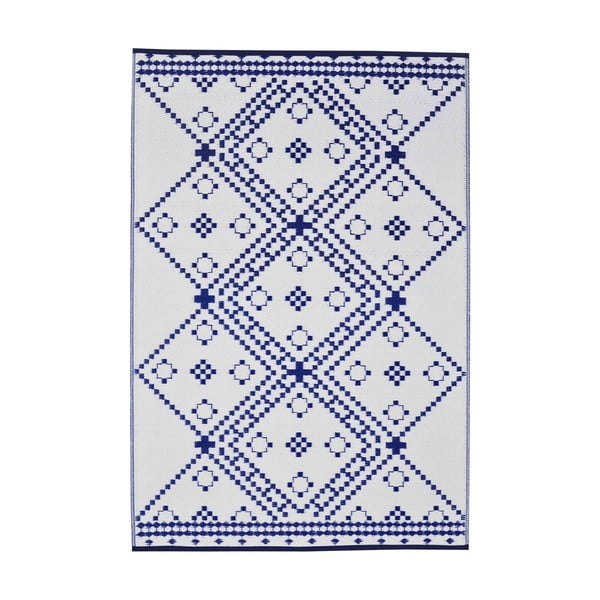 Mėlynos ir baltos spalvos lauko kilimas Green Decore Amber, 150 x 240 cm-image-2