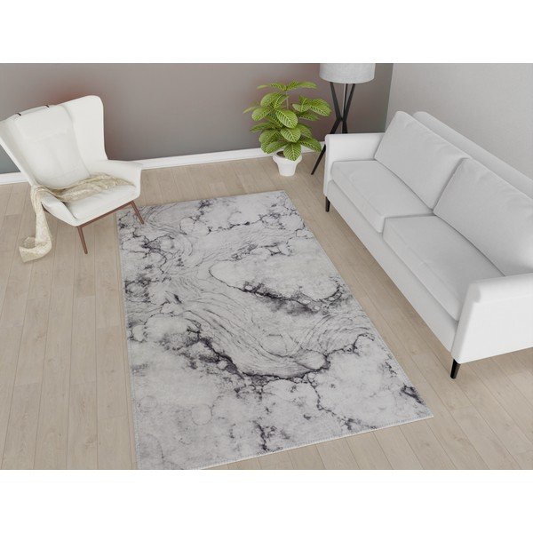 Šviesiai pilkas plaunamas kilimas 80x50 cm - Vitaus-image-1