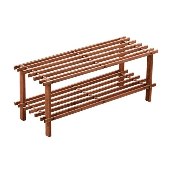 Natūralios spalvos iš kedro masyvo spintelė batams 74x30x26 cm Parker – Premier Housewares-image-3