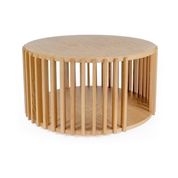 Ąžuolinis kavos staliukas Woodman Drum, ø 83 cm-image-3