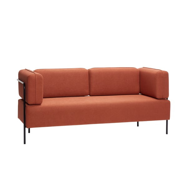 Oranžinė sofa su metalo konstrukcija Hübsch Block