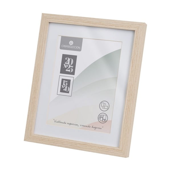 Natūralios spalvos pastatomas/pakabinamas rėmas 22,5x28 cm Sencillo – Casa Selección