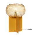 Oranžinės spalvos stalinis šviestuvas (aukštis 36 cm) su stiklo gaubtu Podium – Hübsch