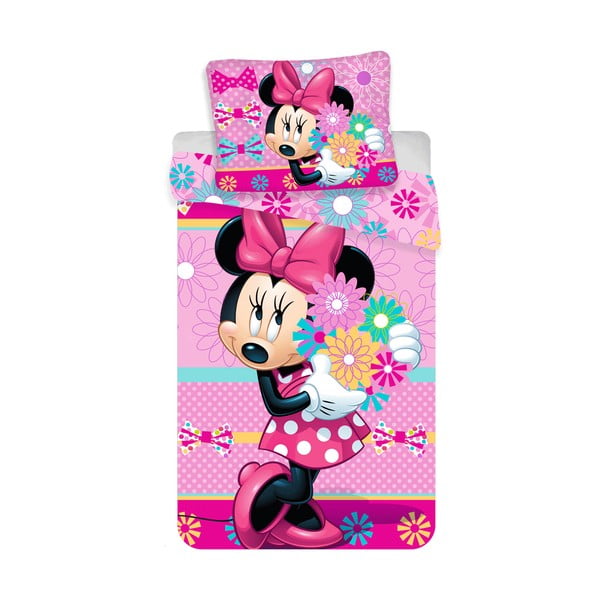 Iš medvilnės viengulė vaikiška patalynė 140x200 cm Minnie – Jerry Fabrics