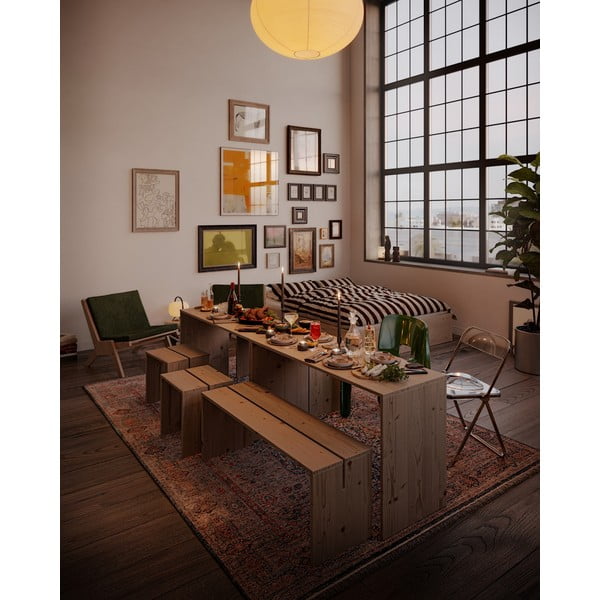 Iš pušies masyvo valgomojo stalas 79x124 cm Join-In – Karup Design-image-1