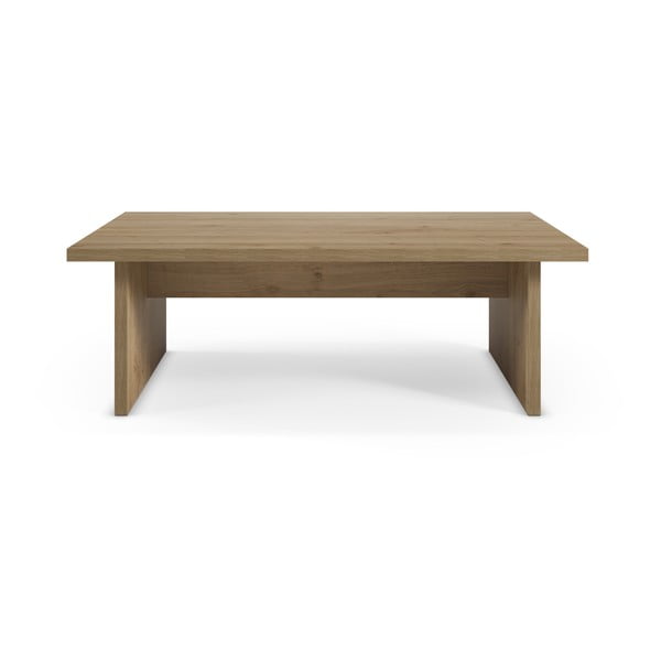 Natūralios spalvos kavos staliukas su ąžuolo dekoro stalviršiu 70x120 cm Loana – Marckeric-image-3