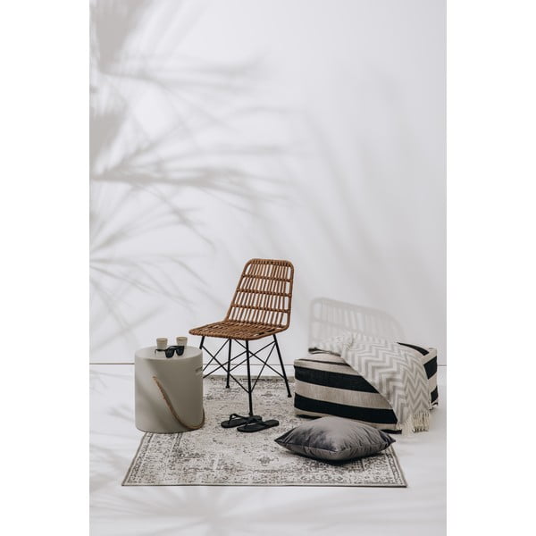 Šviesiai pilkas medvilninis pledas Euromant Chevron, 140 x 160 cm-image-1