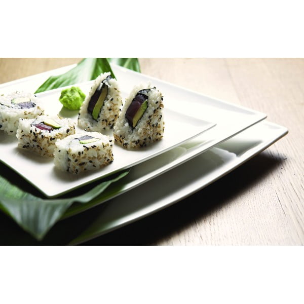 Balta porcelianinė lėkštė Maxwell & Williams East Meets West, 25,5 x 15,5 cm-image-1