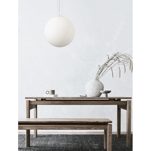 Baltos spalvos iš stiklo kabantis šviestuvas ø 50 cm Nevoso – Nova Luce-image-1