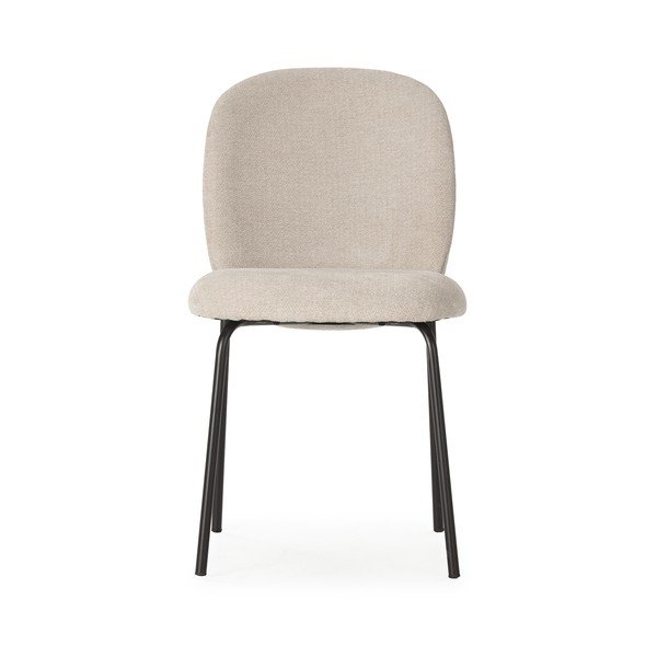 Juodos spalvos/kreminės spalvos valgomojo kėdės 4 vnt. Daia – Marckeric-image-3