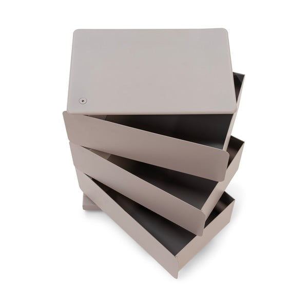 Taupe spalvos iš metalo šoninė spintelė 37x45x26 cm Joey – Spinder Design-image-4