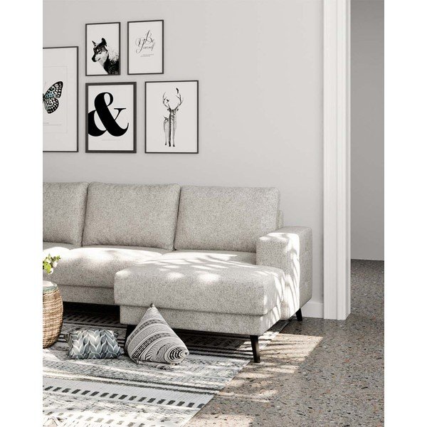 Kampinė sofa kreminės spalvos (su kairiuoju kampu) Fynn – Ghado-image-4