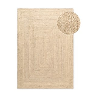 Apverčiamas/rankų darbo šviesios natūralios spalvos iš džiuto kilimas 160x230 cm Sharmila Natural White – Hanse Home