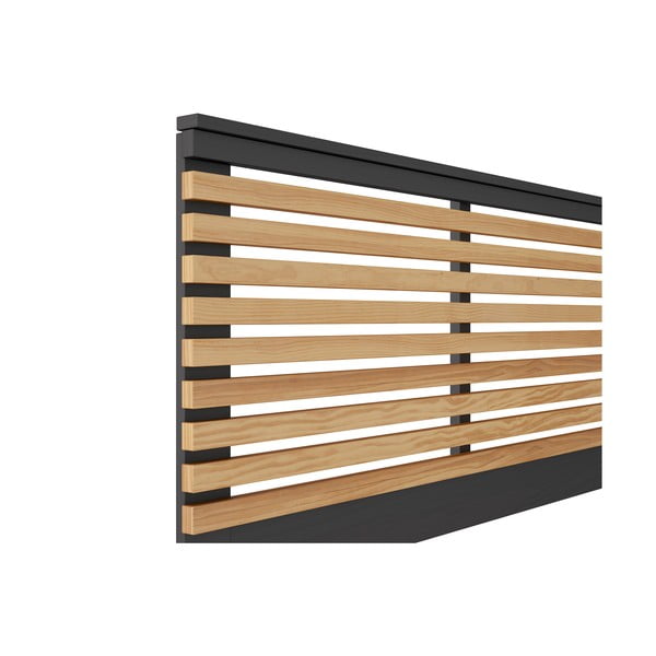 Juodos/natūralios pušies galvūgalis 163x100 cm Lavis - Marckeric-image-4