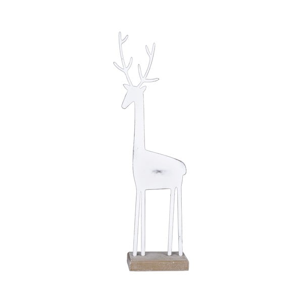 Balta dekoratyvinė statulėlė Ego Dekor Deer, aukštis 25,5 cm
