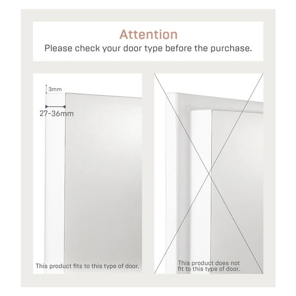 Durų pakaba iš metalo baltos spalvos 1,5 cm Tower – YAMAZAKI-image-4