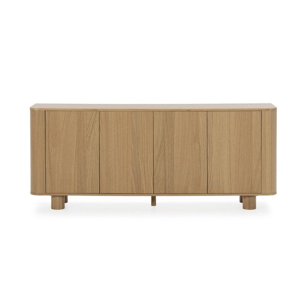 Natūralios spalvos šoninė spintelė iš ąžuolo 180x75x40 cm Padoc – MOME-image-3
