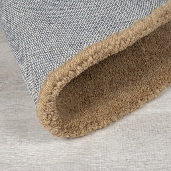 Rankų darbo pilkai smėlinės spalvos iš vilnos kilimas 120x170 cm Mia Ellipse – Flair Rugs-image-3