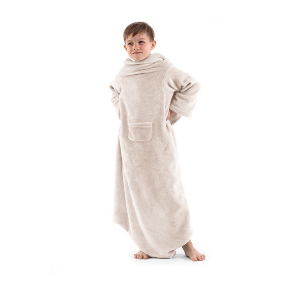 Smėlio spalvos kūdikių TV antklodė su rankovėmis DecoKing Lazykids-image-1