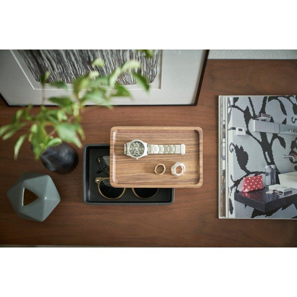 Juodos spalvos daiktadėžė su dangčiu 18,5x12,5x7 cm Rin – YAMAZAKI-image-1