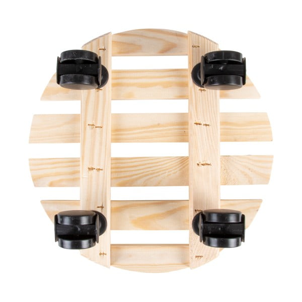 Iš medžio mobilus stovas gėlių vazonui ø 29 cm (aukštis 8 cm) Indoor & Outdoor – Esschert Design-image-3