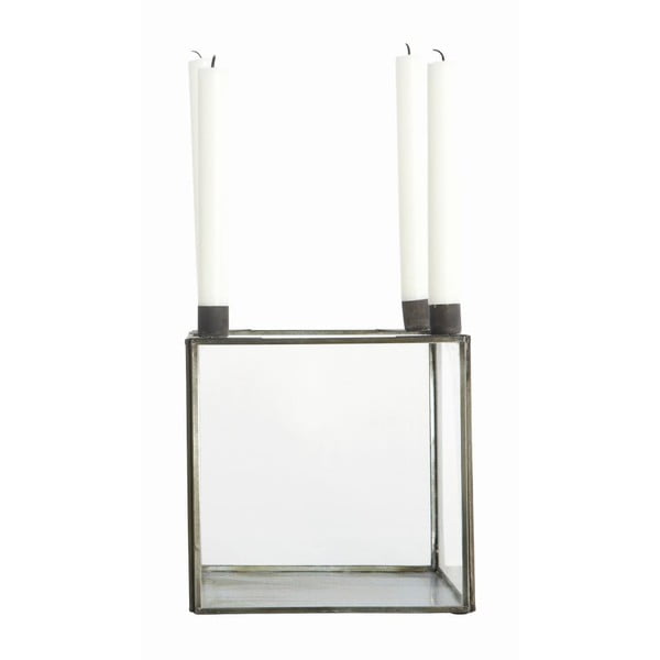 Kvadratinė stiklinė žvakidė Medium