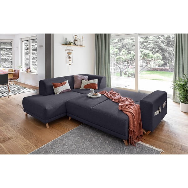 Antracito spalvos sulankstoma/su sandėliavimo vieta kampinė sofa (su kairiuoju kampu/„L“ formos) Classy Sophie – Miuform-image-4