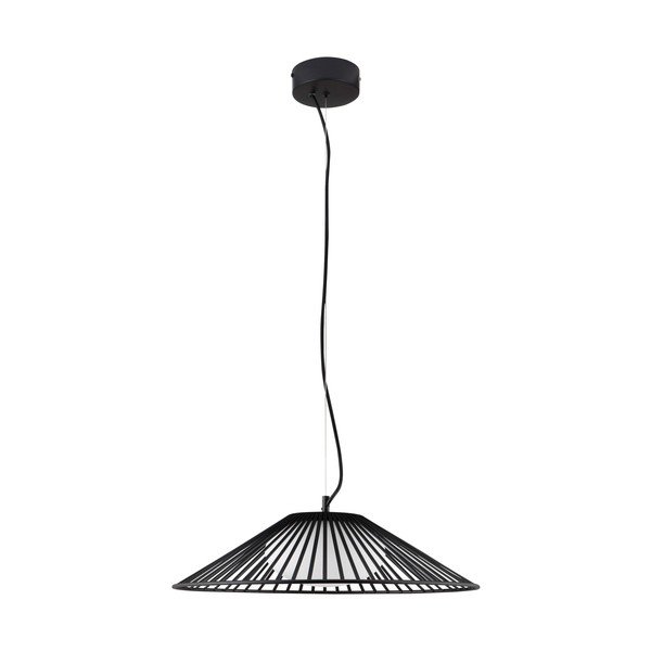 Matinės juodos spalvos iš metalo kabantis šviestuvas LED ø 50 cm su stiklo gaubtu Brume – Nova Luce