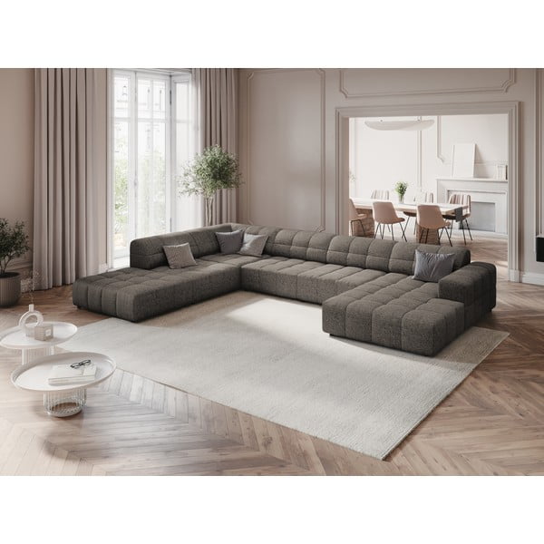 Kampinė sofa tamsiai pilkos spalvos (su kairiuoju kampu/„U“ formos) Chicago – Cosmopolitan Design-image-1