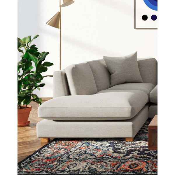 Kampinė sofa smėlio spalvos (su kairiuoju kampu) Pomo – Ame Yens-image-3