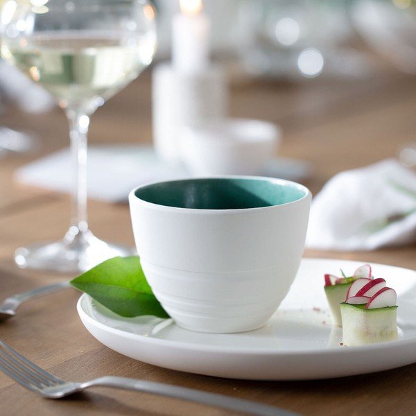 Baltas ir žalias porcelianinis puodelis Villeroy & Boch Leaf, 450 ml-image-1