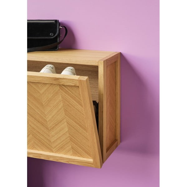 Pakabinama batų lentyna iš ąžuolo medienos Herringbone - Hübsch-image-3